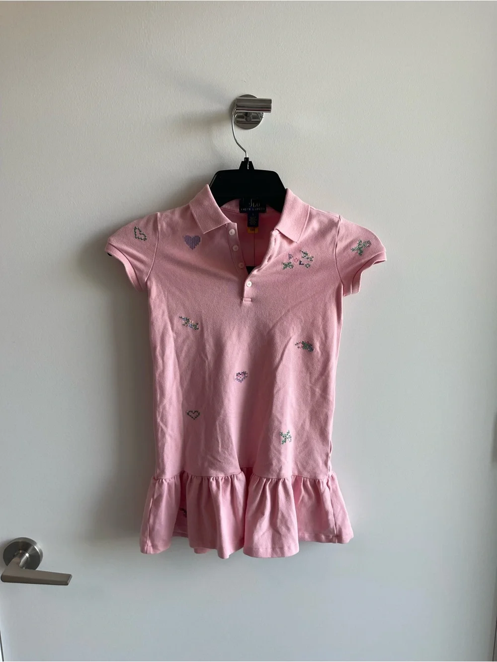 Polo Ralph lauren Pink Polo Dress with Embroidered details